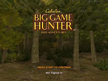 Cabelas Big Game Hunter 2005 Adventures (USA) screen shot title